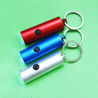 logo dicetak Mini Led Keychain Cahaya / Novelty putih senter LED kunci rantai Dengan Bisikan