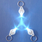 Kustom personalisasi hadiah PVC, METAL senter putih gantungan kunci, Mini Led Keychain