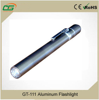 Portabel Aluminium LED Torch Senter 2 lembar 1.5V AAA, Rechargeable Led Senter