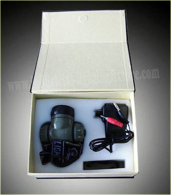 1 Watt Rechargeable LED Headlamp shockproof 14000MCD, Weatherproof LED Headtorch