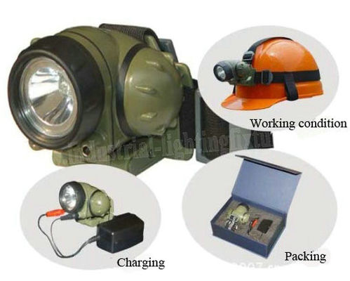 Waterproof Tinggi Intensitas isi ulang 3 Watt LED Headlamp Untuk Fireman