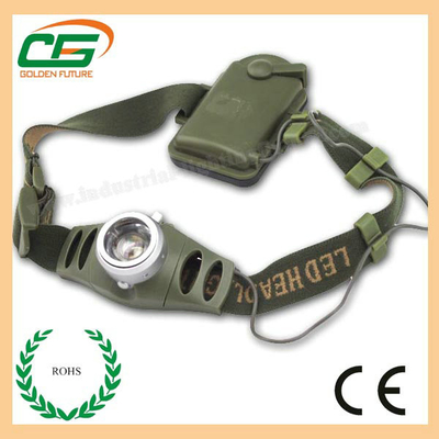 High Power Cree 3W Waterproof Kepala Torch Rechargeable Dengan ABS Plastic Shell