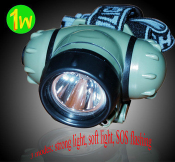 Industri LED Kepala Torch, 3 Watt Cree LED Headlamps untuk Camping