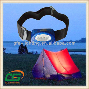 Baterai Kering Mini Camping Led Headlamp Dengan 5pcs White LED, 14000MCD
