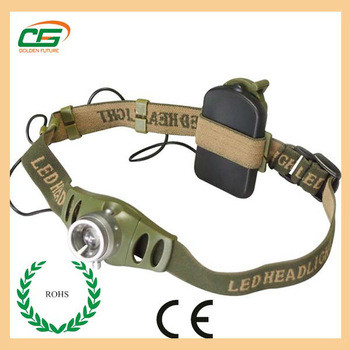 3w plastik LED reachargeable Kepala Torch / Led Headlamp 160 Lumens