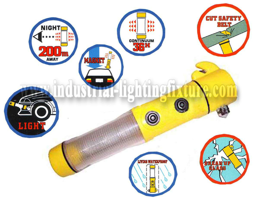 Darurat kuning mobil Led dipimpin Rechargeable senter dengan 9 LED