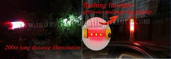 Darurat kuning mobil Led dipimpin Rechargeable senter dengan 9 LED