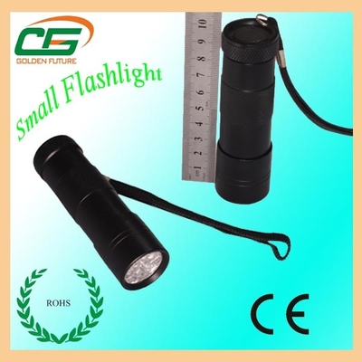 Hitam Led Torch Senter Mini Aluminium 14000MCD Dengan Handstring