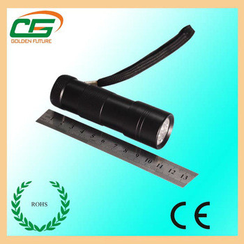 Aluminium LED Torch Senter Dengan 12pcs LED putih, AAA LED Senter