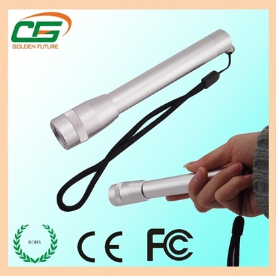 Perak LED Torch Senter Portabel Dengan Baterai AA Didukung 7000 - 9000 MCD
