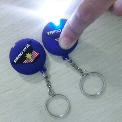 Satu Double Sided Soft PVC Keychain, High Brightness LED Senter Keychain