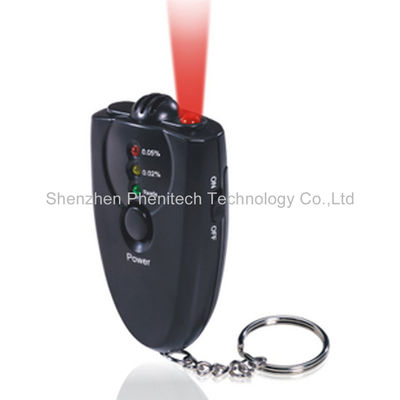 Keychain Breathalyzer Digital Nafas Alkohol Tester dengan Torch Fungsi