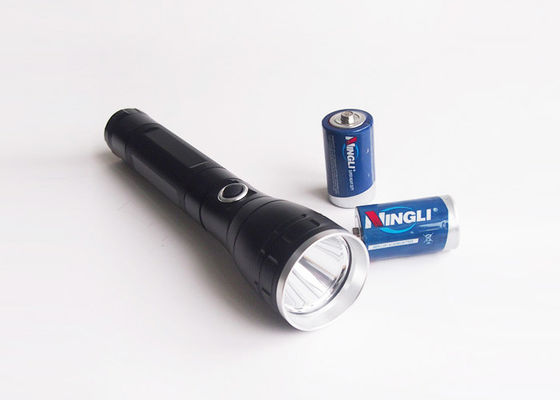 5W Darurat Aluminium Alloy Polisi Cree dipimpin obor dengan 2 * D Baterai