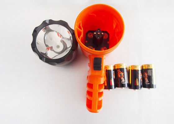 Diving / caving LED Spot Senter, daya tinggi dipimpin obor dengan 4 * C baterai