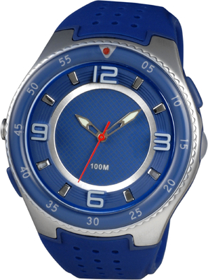 Mens Putaran Analog Watches Sporty Dengan Led Torch Dan 100m Water Resistant