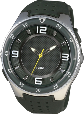 Mens Putaran Analog Watches Sporty Dengan Led Torch Dan 100m Water Resistant