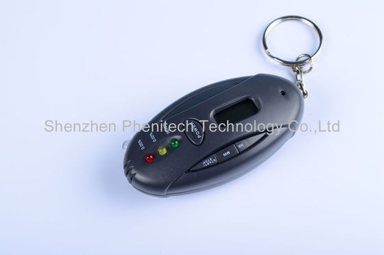 Respon Cepat ABS Plastic Digital Keychain Nafas Alkohol Tester, CE