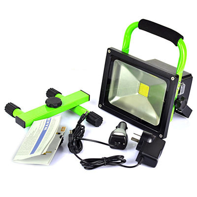 Isi ulang siaga Portabel Led Floodlight Dengan Baterai Cadangan, 20 w banjir cahaya dipimpin