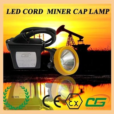 15000lux Waterproof LED Pertambangan Cahaya ATEX Portable, 6.5Ah Miners Helm