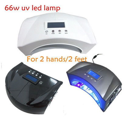 66W High Power LED CCFL Nail UV Lamp, 2 Tangan LED Nail Curing Lampu