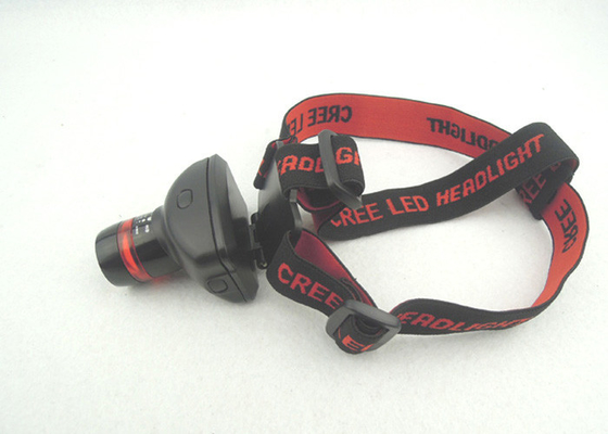 Zoom LED Kepala Torch 180LM dengan cincin merah, headlamp isi ulang untuk menjalankan