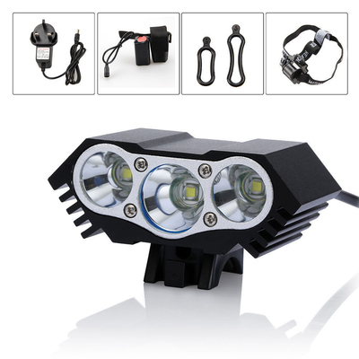 Super Bright 6000Lm 3x Cree XM-L U2 Dynamo sepeda Aluminium Alloy Cahaya