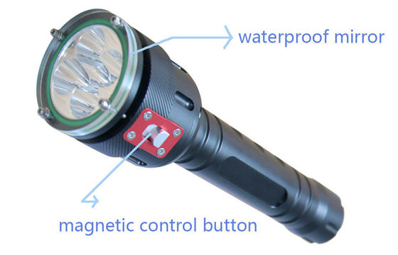 Hitam 2400LM LED Dive Torch